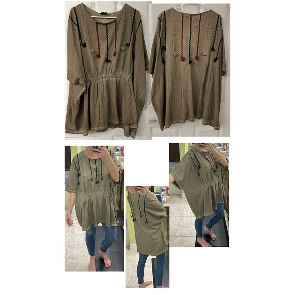 POL medium oversized kaftan style tunic 100% cotton - Picture 7 of 7